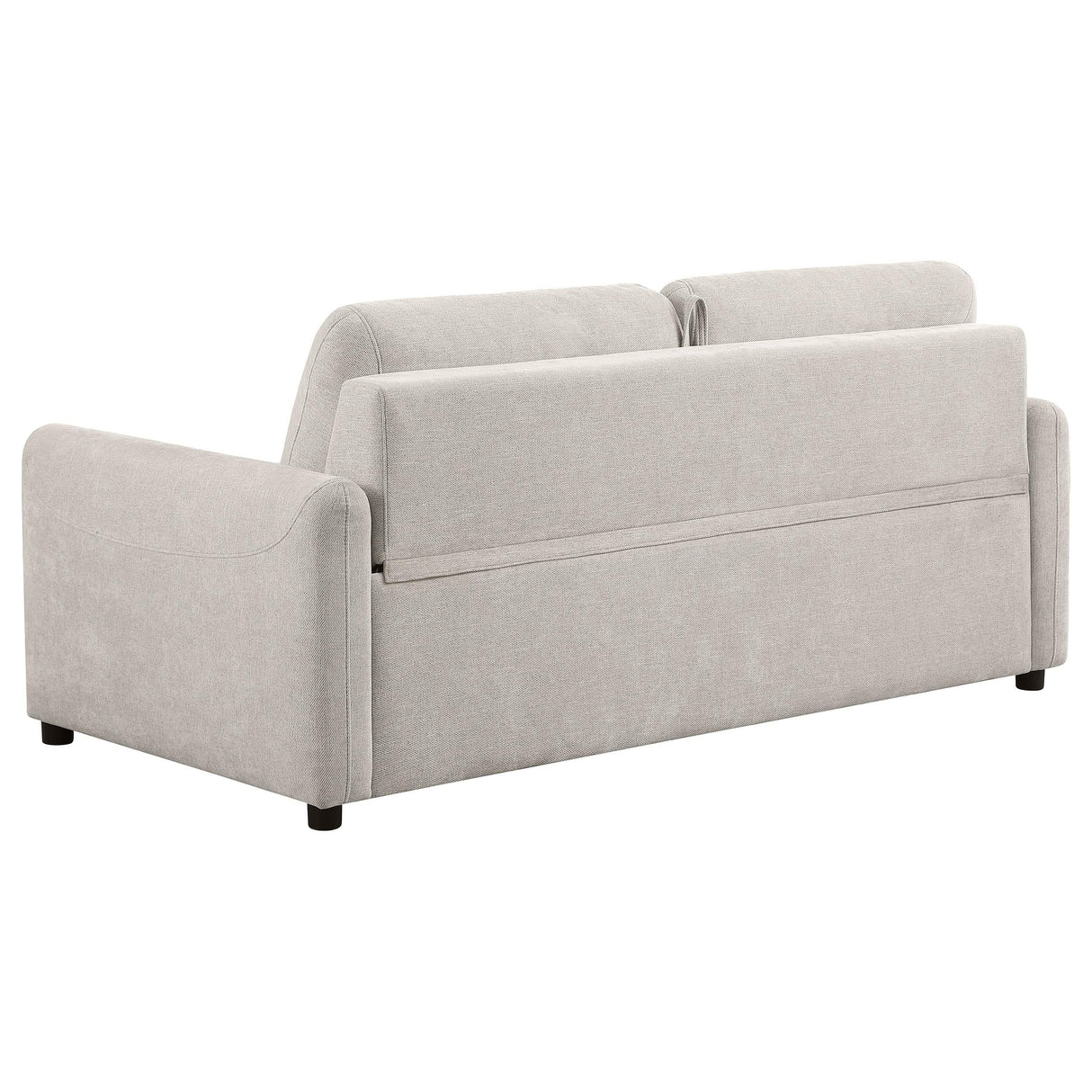 Rylie Beige Upholstered Sofa Sleeper with Queen Mattress