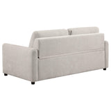 Rylie Beige Upholstered Sofa Sleeper with Queen Mattress