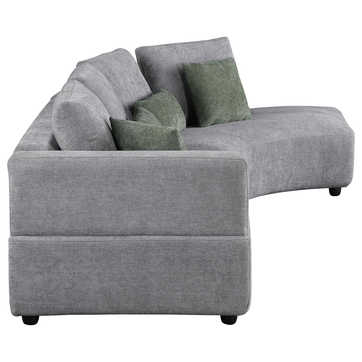 Toscano Gray 134-inch Upholstered Sectional Sofa