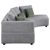 Toscano Gray 134-inch Upholstered Sectional Sofa