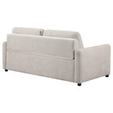 Rylie Beige Upholstered Sofa Sleeper with Queen Mattress