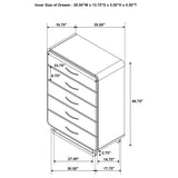 Amsbury Nutmeg 5-Drawer Chest