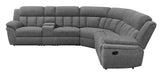 Bahrain Charcoal 6-Piece Upholstered Motion Sectional