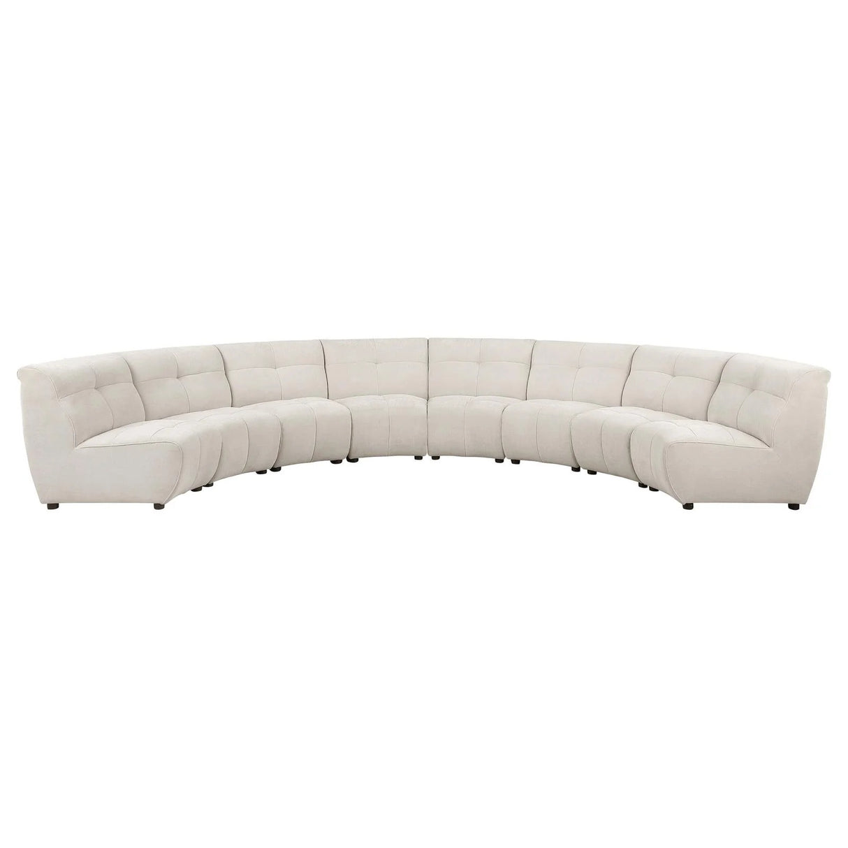 Charlotte Ivory Upholstered 8-piece Curved Modular Sectional Sofa