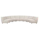 Charlotte Ivory Upholstered 8-piece Curved Modular Sectional Sofa