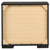 Blacktoft Black 2-Drawer Nightstand