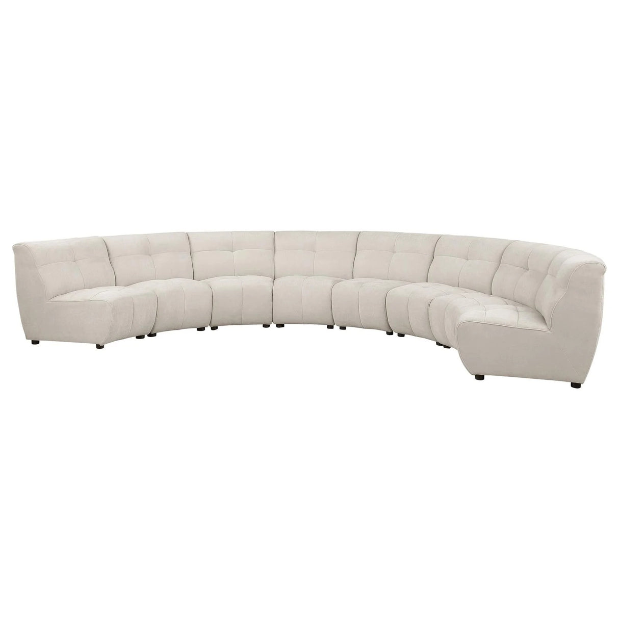 Charlotte Ivory Upholstered 8-piece Curved Modular Sectional Sofa