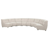 Charlotte Ivory Upholstered 8-piece Curved Modular Sectional Sofa