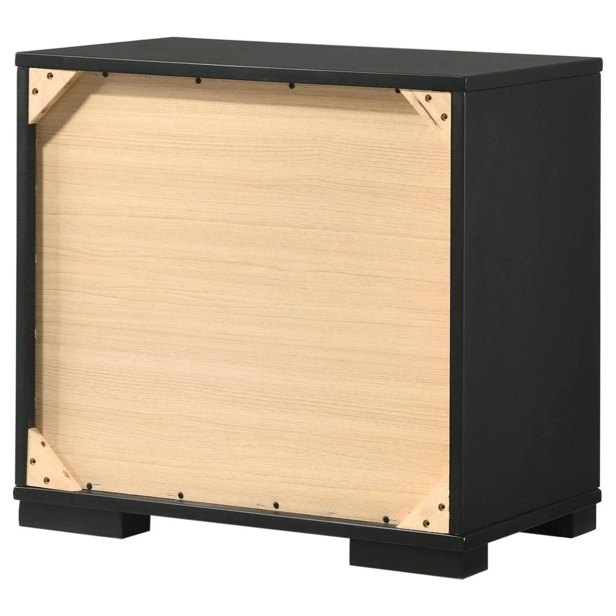 Blacktoft Black 2-Drawer Nightstand