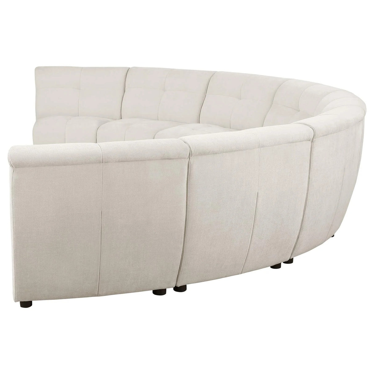 Charlotte Ivory Upholstered 8-piece Curved Modular Sectional Sofa
