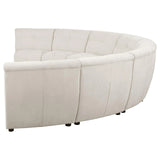Charlotte Ivory Upholstered 8-piece Curved Modular Sectional Sofa