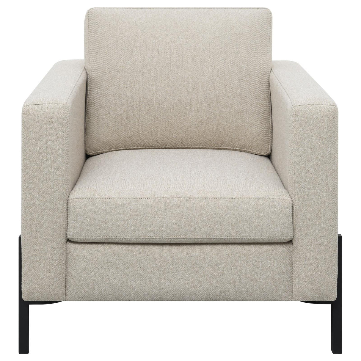 Tilly Oatmeal Upholstered Track Arms Chair