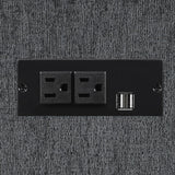 Bahrain Charcoal 6-Piece Upholstered Motion Sectional