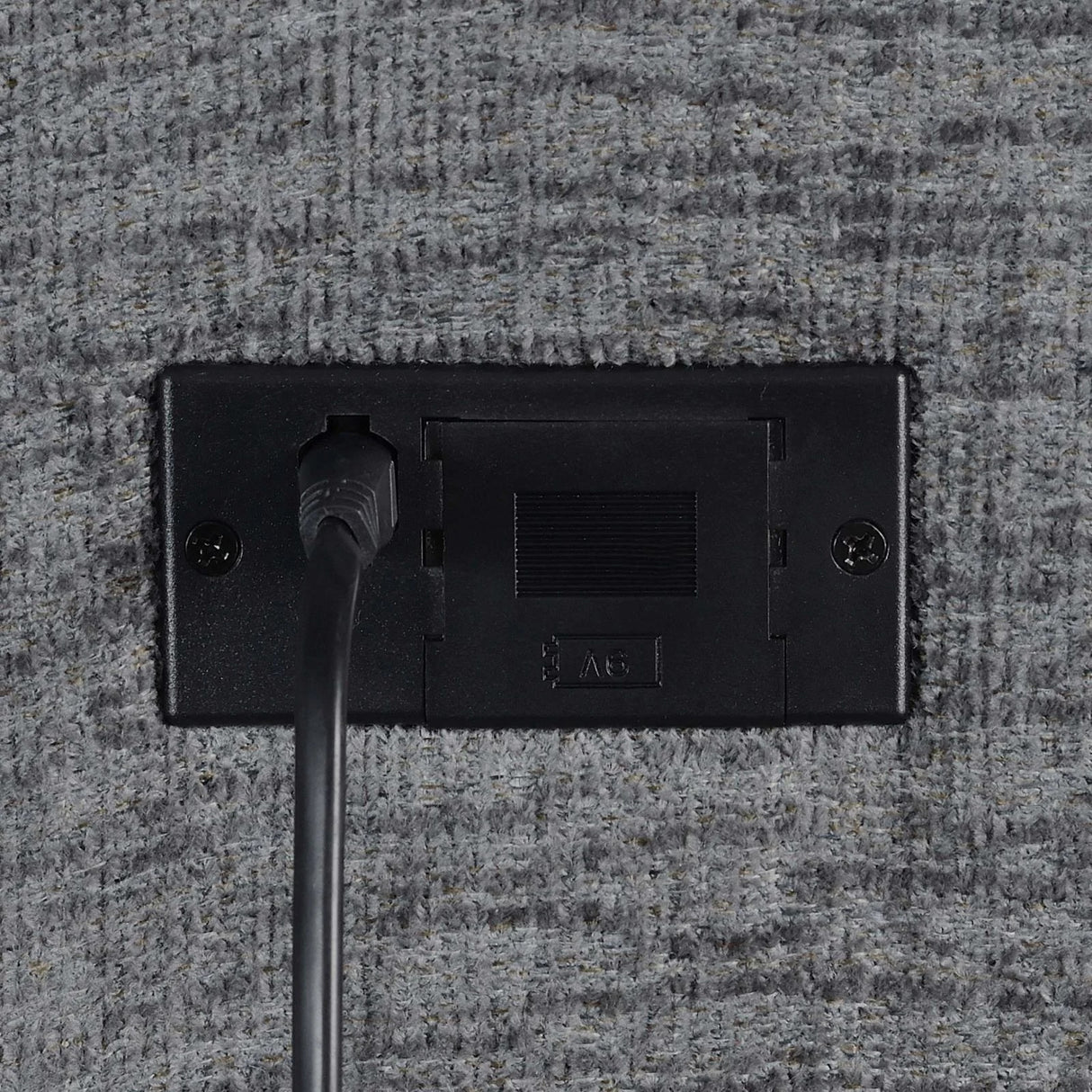 Bahrain Charcoal Power Loveseat with Console