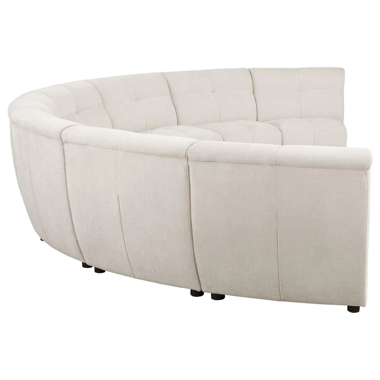 Charlotte Ivory Upholstered 8-piece Curved Modular Sectional Sofa