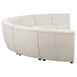 Charlotte Ivory Upholstered 8-piece Curved Modular Sectional Sofa