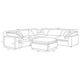 Raleigh Gray 6-Piece Boucle Upholstered Modular Sectional