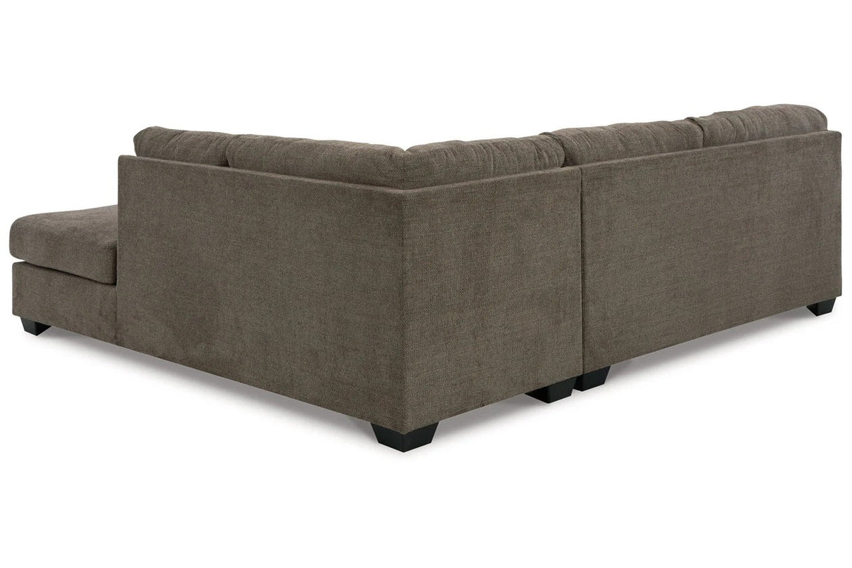Mahoney Chocolate 2-Piece RAF Chaise Sleeper Sectional