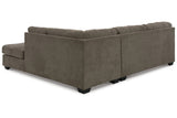 Mahoney Chocolate 2-Piece RAF Chaise Sleeper Sectional