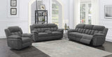 Bahrain Charcoal Power Loveseat with Console