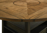 Oakly Brown Round/Square Counter Height Dining Set