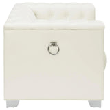 Chaviano Pearl White Tufted Upholstered Chair