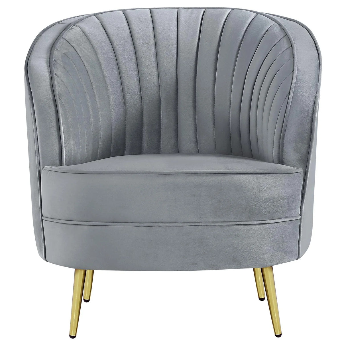 Sophia Gray and Gold Upholstered Chair