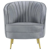 Sophia Gray and Gold Upholstered Chair