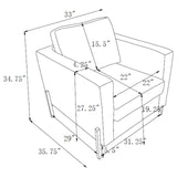 Tilly Oatmeal Upholstered Track Arms Chair