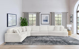 Charlotte Ivory 5-Piece Upholstered Curved Modular Sectional Sofa