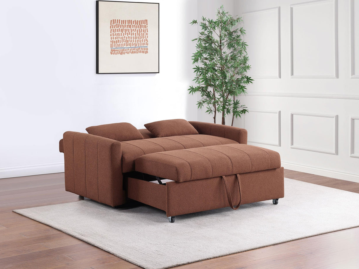 Portland Copper Boucle Sleeper Sofa Bed
