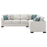 Ashford Greige Chenille Upholstered Sleeper Sectional Sofa