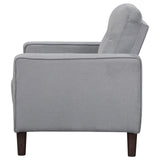 Bowen Gray Upholstered Track Arms Tufted Chair