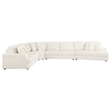 Charlotte Ivory 5-Piece Upholstered Curved Modular Sectional Sofa