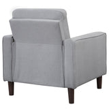 Bowen Gray Upholstered Track Arms Tufted Chair