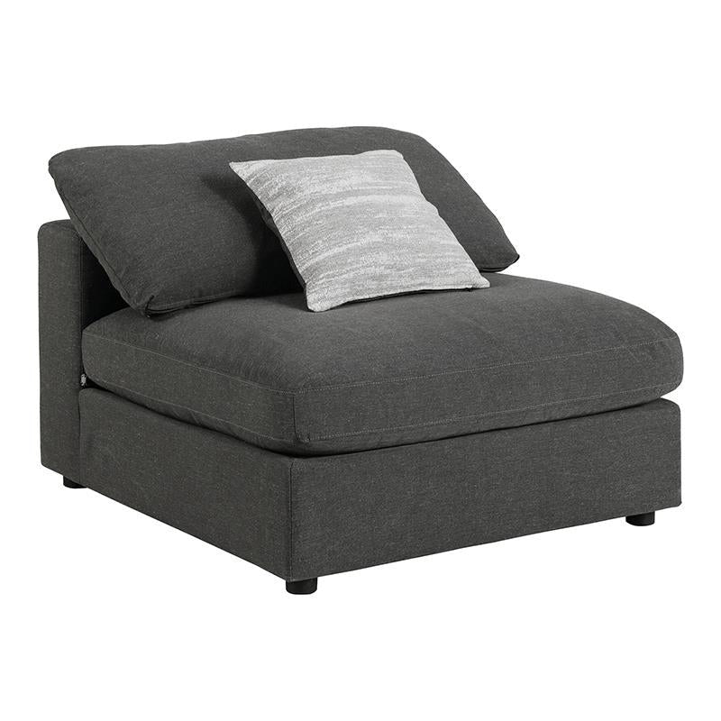 Serene Charcoal Upholstered 6-Piece Modular Sectional
