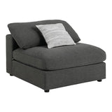 Serene Charcoal Upholstered 6-Piece Modular Sectional