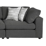 Serene Charcoal Upholstered 6-Piece Modular Sectional