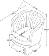 Sophia Gray and Gold Upholstered Chair