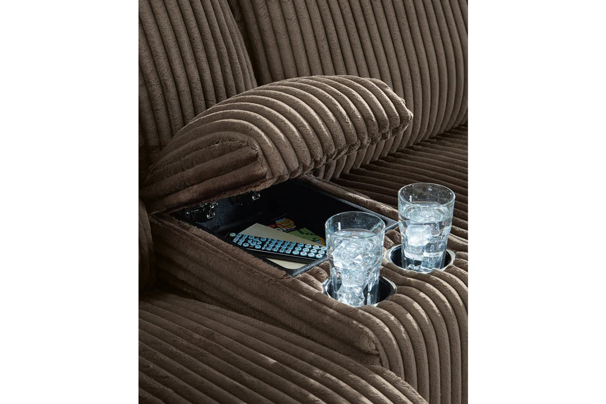 Top Tier Chocolate 6-Piece LAF Chaise Reclining Sectional