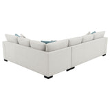 Ashford Greige Chenille Upholstered Sleeper Sectional Sofa