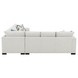 Ashford Greige Chenille Upholstered Sleeper Sectional Sofa