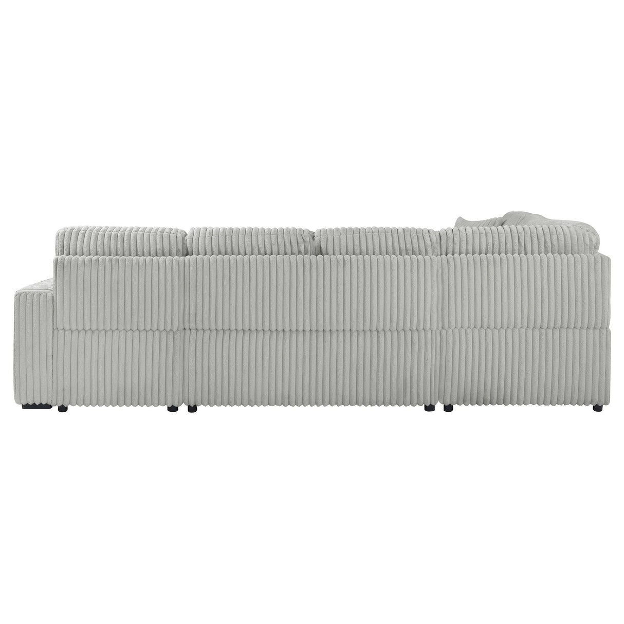 Devonshire Gray Sleeper Sectional Sofa Storage Chaise