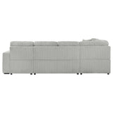 Devonshire Gray Sleeper Sectional Sofa Storage Chaise