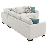 Ashford Greige Chenille Upholstered Sleeper Sectional Sofa