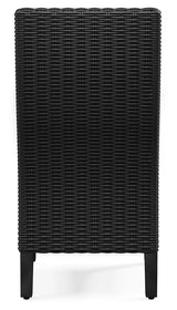 Beachcroft Black/Light Gray Outdoor Side Chair with Cushion