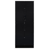 Cabra Black High Gloss Display Case Curio Cabinet with Glass Shelves and LED Lighting