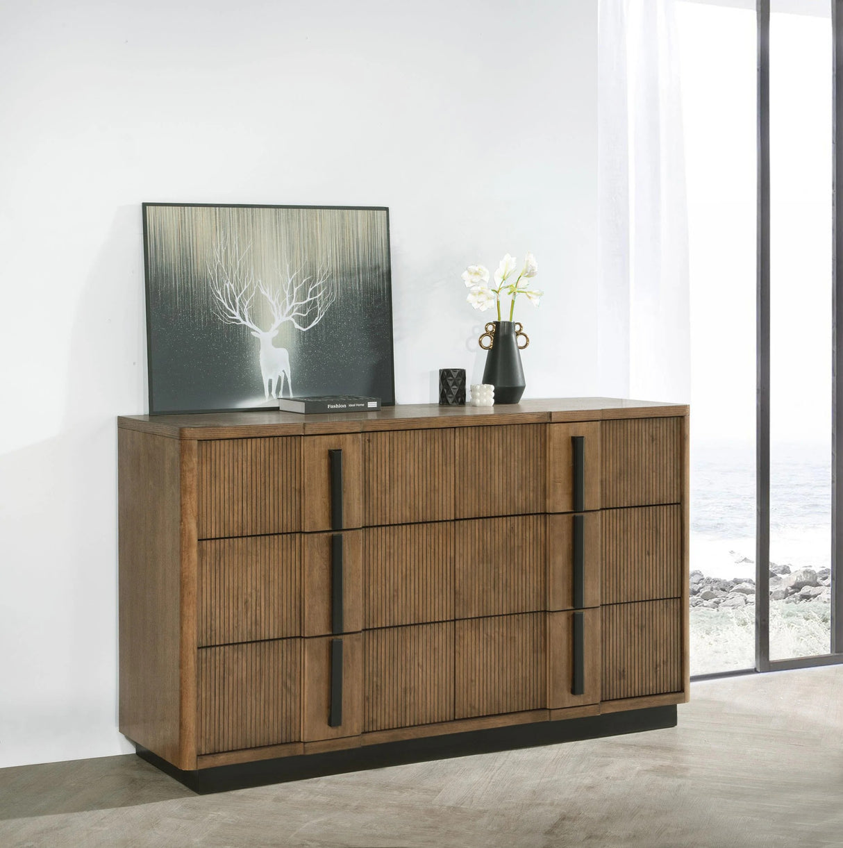 Terrace Ash Brown 6-Drawer Dresser