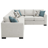 Ashford Greige Chenille Upholstered Sleeper Sectional Sofa