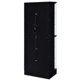 Cabra Black High Gloss Display Case Curio Cabinet with Glass Shelves and LED Lighting
